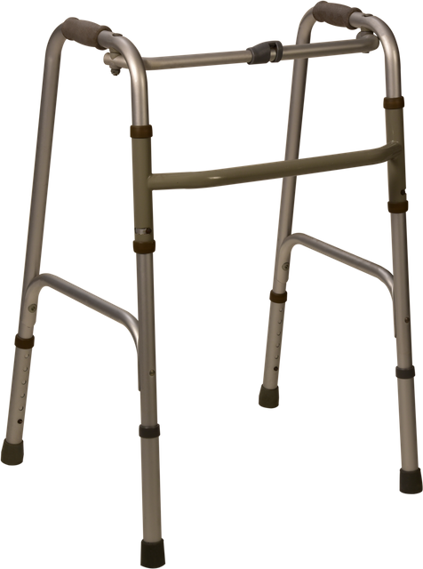 Single-Button Foldable Walker
