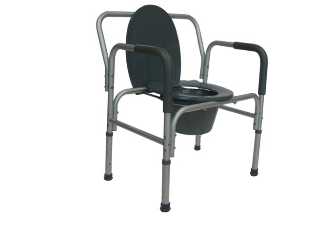 Extra-Wide Aluminum Commode Chair