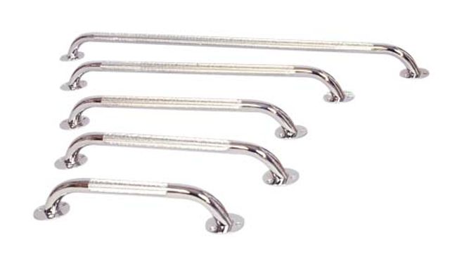 Twenty-Four Inch Steel Grab Bar in Platinum-Silver Finish