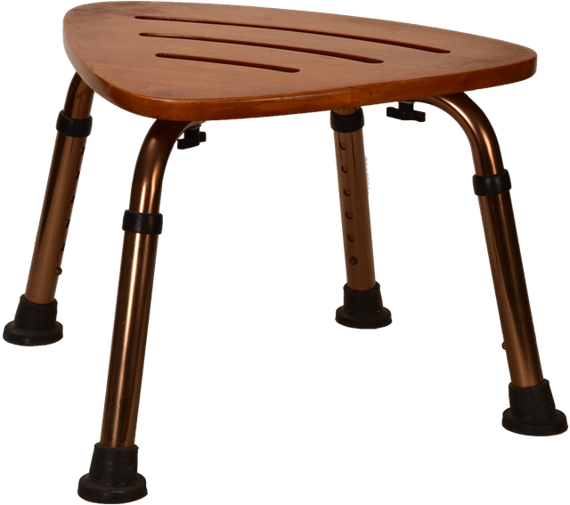 Tool-Free Wooden Bath and Shower Stool