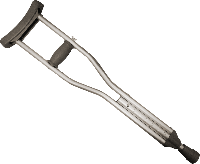 Standard Aluminum Underarm Crutches - Pediatric