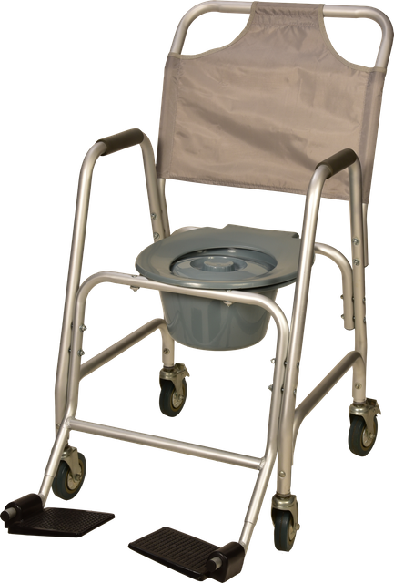 Aluminum Commode Transfer with Foot Rest