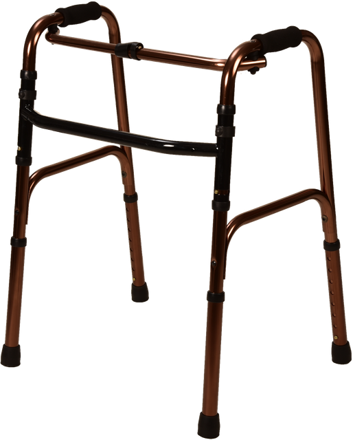 Single-Button Foldable Recipricol Walker