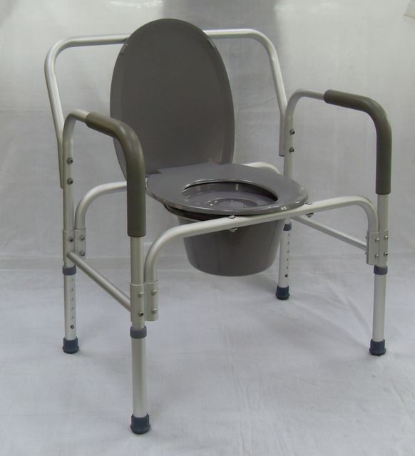 Extra-Wide Aluminum Commode Chair