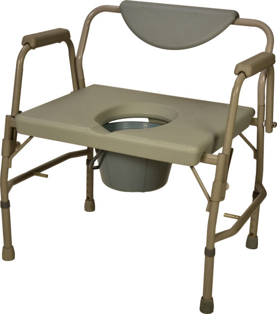 Extra-Wide Heavy-Duty Steel Commode Chair