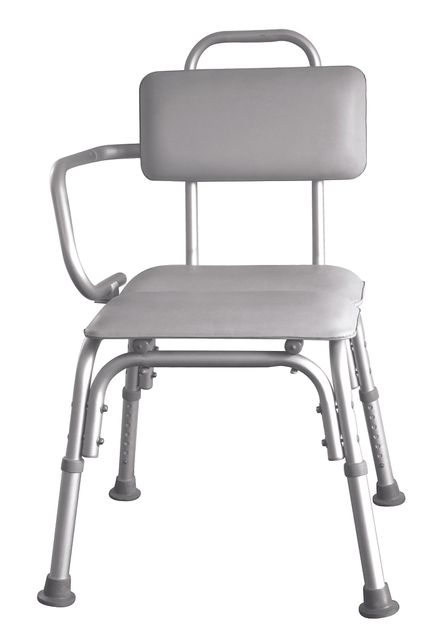 Padded Bath and Shower Chair with Single Armrest