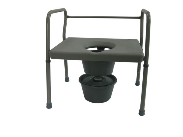 Extra-Wide Steel Commode Chair