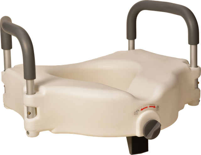 Raised / Elevated Toilet Seat With Armrest