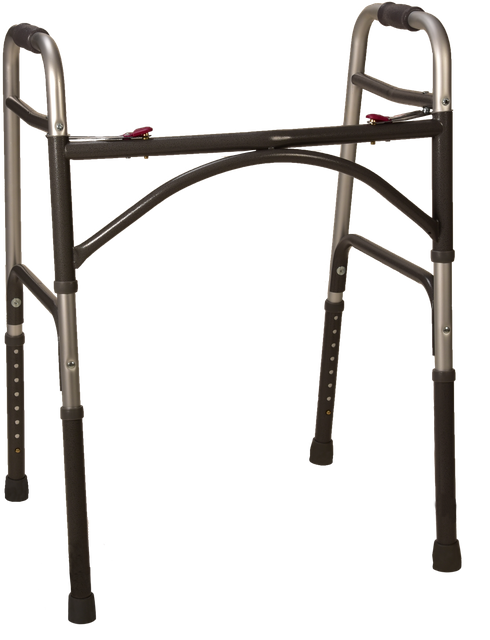 Heavy-Duty Double-Button Foldable Walker
